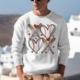 Coquette Bow XOXO Baseball Lover Heart Valentine Game Day Unisex Sweatshirt
