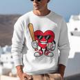 Heart Playing Baseball Valentines Day Unisex Sweatshirt Heart Playing Baseball Valentines Day Unisex Sweatshirt