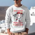 Hit Hard Run Fast Turn Left Baseball Player Premium Tri-Blend Unisex Sweatshirt Hit Hard Run Fast Turn Left Baseball Player Premium Tri-Blend Unisex Sweatshirt