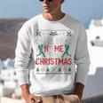 I’Ll Be Home For Christmas Baseball Ugly Sweater Art Unisex Sweatshirt I’Ll Be Home For Christmas Baseball Ugly Sweater Art Unisex Sweatshirt