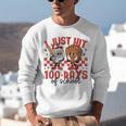 I Just Hit 100 Days Of School Baseball 100th Day Teacher Kid Unisex Sweatshirt