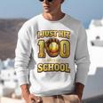 I Just Hit 100 Days Of School Baseball Boys Kids 100th Day Unisex Sweatshirt I Just Hit 100 Days Of School Baseball Boys Kids 100th Day Unisex Sweatshirt