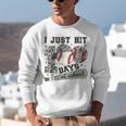 I Just Hit 100 Days Of School Teacher Baseball Boys Kids Unisex Sweatshirt