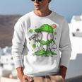 Kids Boys Happy St Patricks Day Kids Baseball Ice Cream Drip Unisex Sweatshirt