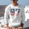 Number 67 USA Raglan Baseball Tee Unisex Sweatshirt