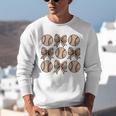 Soccer Bow Game Day Baseball Coquette Bow Women Girls Unisex Sweatshirt