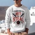 I Teach Kids To Hit And Steal Baseball Softball Coach Premium Tri-Blend Unisex Sweatshirt I Teach Kids To Hit And Steal Baseball Softball Coach Premium Tri-Blend Unisex Sweatshirt