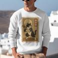 Vintage Japanese Ukiyo-e Baseball Cat Batting Unisex Sweatshirt Vintage Japanese Ukiyo-e Baseball Cat Batting Unisex Sweatshirt