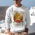 Youth Boy Baseball Jesus Saves Christian Baseball Religious Unisex Sweatshirt