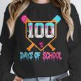 100 Days Of School Baseball Ice Cream Drip 100th Day School Unisex Sweatshirt 100 Days Of School Baseball Ice Cream Drip 100th Day School Unisex Sweatshirt