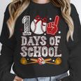 100 Days Of School Cute Bow Baseball Boy Girl Teacher Unisex Sweatshirt