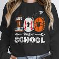 100th Day Of School Basketball Baseball Football Kids Boys Unisex Sweatshirt