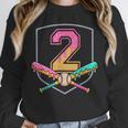 2nd Birthday Baseball Bat Ice-Cream Drip 2yrs Old Boys Kids Unisex Sweatshirt