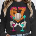 6 7 Ice Cream Drip Baseball Number 67 Player Boy Girl Kids Unisex Sweatshirt
