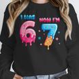 I Was 6 Now I'm 7 Birthday Baseball Drip For Boys Kid Unisex Sweatshirt