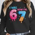 I Was 6 Now I'm 7 Meme Six Seven Baseball 7th Birthday Unisex Sweatshirt I Was 6 Now I'm 7 Meme Six Seven Baseball 7th Birthday Unisex Sweatshirt