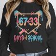 67 33 Days Of School Baseball Drip 100 Days Of School Unisex Sweatshirt