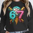 67 Baseball Ice Cream Drip Kids Unisex Sweatshirt