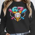 67 Ice Cream Drip Baseball Meme Six Seven Gen Alpha Slang Unisex Sweatshirt