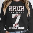 7th Birthday Baseball Bruh I'm 7 Double Digits 7 Years Old Unisex Sweatshirt