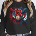 Baseball 12 Year Old Splash Drip 12th Birthday Boy Number 12 Unisex Sweatshirt Baseball 12 Year Old Splash Drip 12th Birthday Boy Number 12 Unisex Sweatshirt