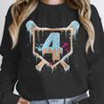 Baseball 4 Year Old Ice Cream Drip 4th Birthday Boy Number 4 Unisex Sweatshirt Baseball 4 Year Old Ice Cream Drip 4th Birthday Boy Number 4 Unisex Sweatshirt