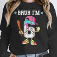 Baseball 6th Birthday Boy Ice Cream Drip Bruh I'm 6 Year Old Unisex Sweatshirt