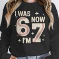 Baseball 7th Birthday 6 7 Years Old I Was 6 Now I'm 7 Unisex Sweatshirt