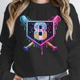 Baseball 8 Year Old Ice Cream Drip 8th Birthday Party Unisex Sweatshirt Baseball 8 Year Old Ice Cream Drip 8th Birthday Party Unisex Sweatshirt