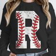 Baseball Alphabet Monogram Initial Letter R Unisex Sweatshirt Baseball Alphabet Monogram Initial Letter R Unisex Sweatshirt