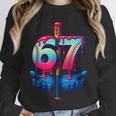 Baseball Bat Hands Drip 67 Six Seven Gen Alpha Slang Meme Unisex Sweatshirt