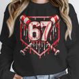 Baseball Candy Cane Drip 6 7 Six Seven Meme Christmas Boys Unisex Sweatshirt Baseball Candy Cane Drip 6 7 Six Seven Meme Christmas Boys Unisex Sweatshirt