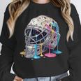 Baseball Catcher Mask Ice Cream Dripping Baseball Boys Unisex Sweatshirt