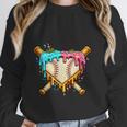 Baseball Drip For Boys Ice Cream Dripping Baseball Sport Unisex Sweatshirt