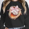 Baseball Drip Ice Cream Coquette Pink Bow Baseball Player Unisex Sweatshirt Baseball Drip Ice Cream Coquette Pink Bow Baseball Player Unisex Sweatshirt