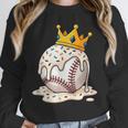 Baseball Drip Ice Cream Crown Melt Graphic Unisex Sweatshirt Baseball Drip Ice Cream Crown Melt Graphic Unisex Sweatshirt