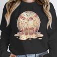 Baseball Drip Ice Cream Melting Illustration Unisex Sweatshirt Baseball Drip Ice Cream Melting Illustration Unisex Sweatshirt