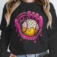 Baseball Drip Pink Glove Respect The Drip Youth Boys Girls Unisex Sweatshirt
