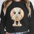 Baseball With Heart Hands Love Cute Baseball Unisex Sweatshirt Baseball With Heart Hands Love Cute Baseball Unisex Sweatshirt