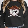 Baseball Heart Pirate Hat Crossed Swords Men Boys Kids Youth Unisex Sweatshirt