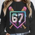 Baseball Ice Cream Drip 67 Player Dabbing Six Seven Boys Unisex Sweatshirt