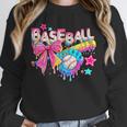Baseball Ice Cream Drip Coquette Women Girls Mom Mama Unisex Sweatshirt