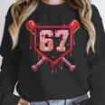 Baseball Ice Cream Drip Number 67 Meme Valentine Couple Love Unisex Sweatshirt