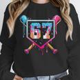 Baseball Ice Cream Drip Number 67 Player 67th Birthday Unisex Sweatshirt