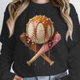 Baseball Ice Cream Drip Style Melting Ice Cream Youth Teen Unisex Sweatshirt