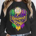 Baseball Ice Cream Respect The Drip Mardi Gras Carnival Boys Unisex Sweatshirt