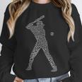 Baseball Player Typography Word Art Unisex Sweatshirt Baseball Player Typography Word Art Unisex Sweatshirt
