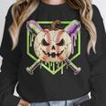 Baseball Pumpkin Halloween Baseball Drip Spooky Halloween Unisex Sweatshirt