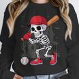 Baseball Skeleton Halloween Playing Unisex Sweatshirt