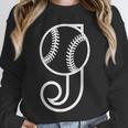 Baseball Sport Player Monogram Cool Initial Letter J Unisex Sweatshirt